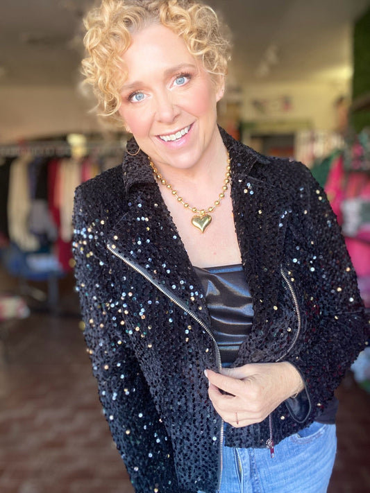 Blazer Blingy Bomber Jacket Black