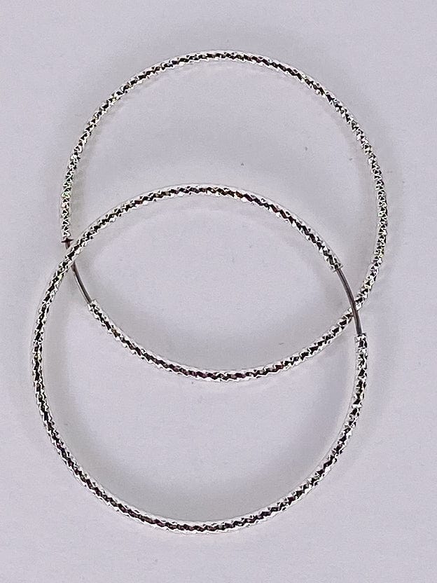Hammered Hoops-Silver