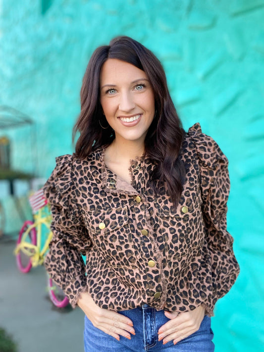 Tops Kit Leopard Jacket