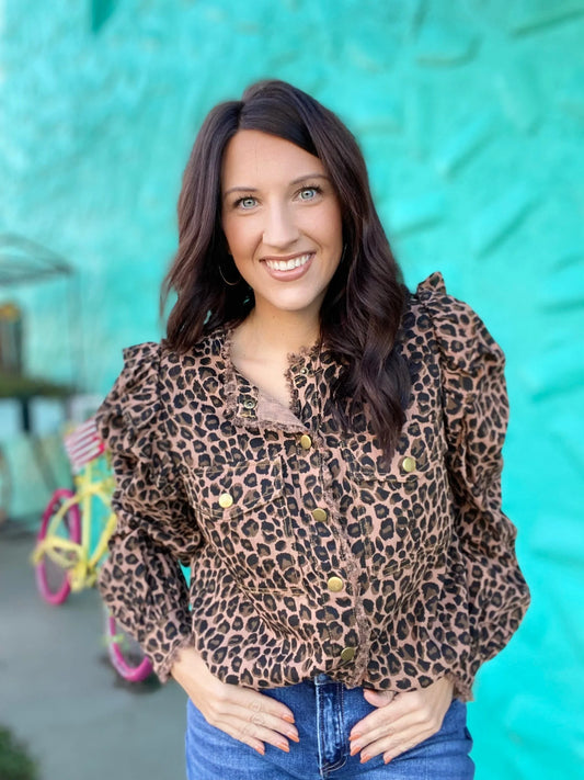 Tops Kit Leopard Jacket