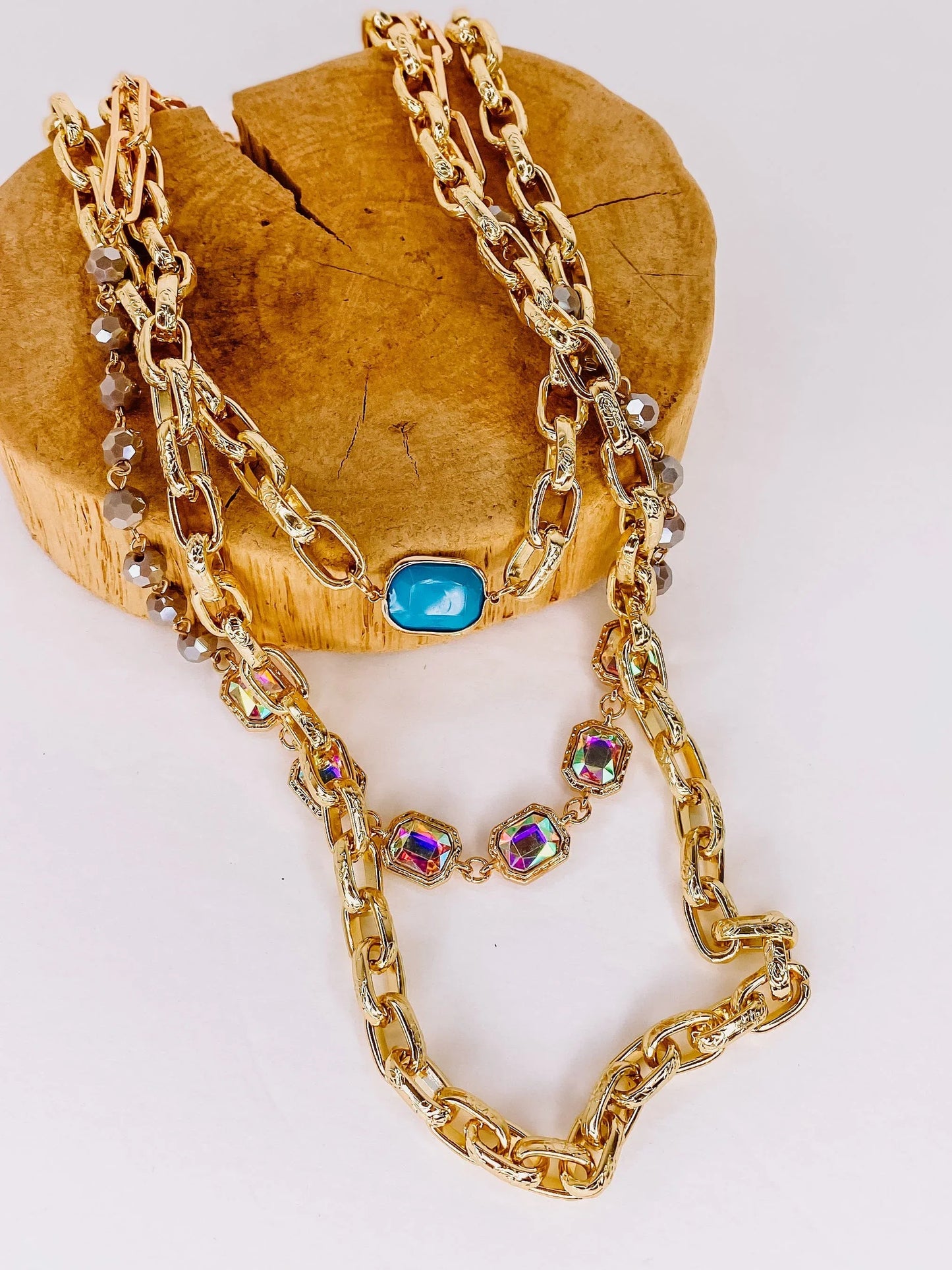 Necklaces Layered Golden Chain Necklace