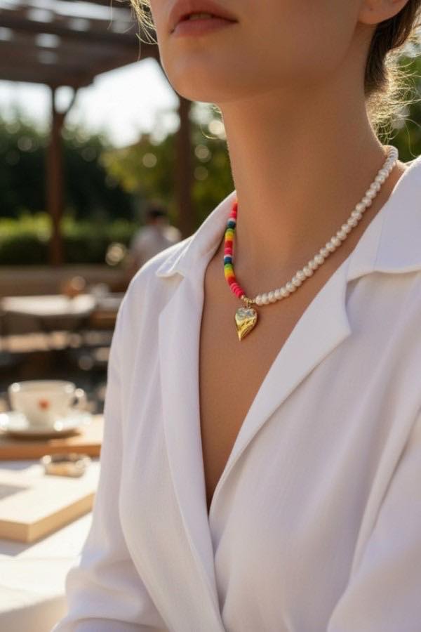 Necklaces Macee Pearl and Bright Necklace