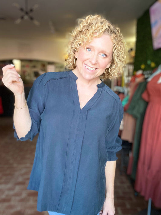 Tops Shealee Half Sleeve Top Black