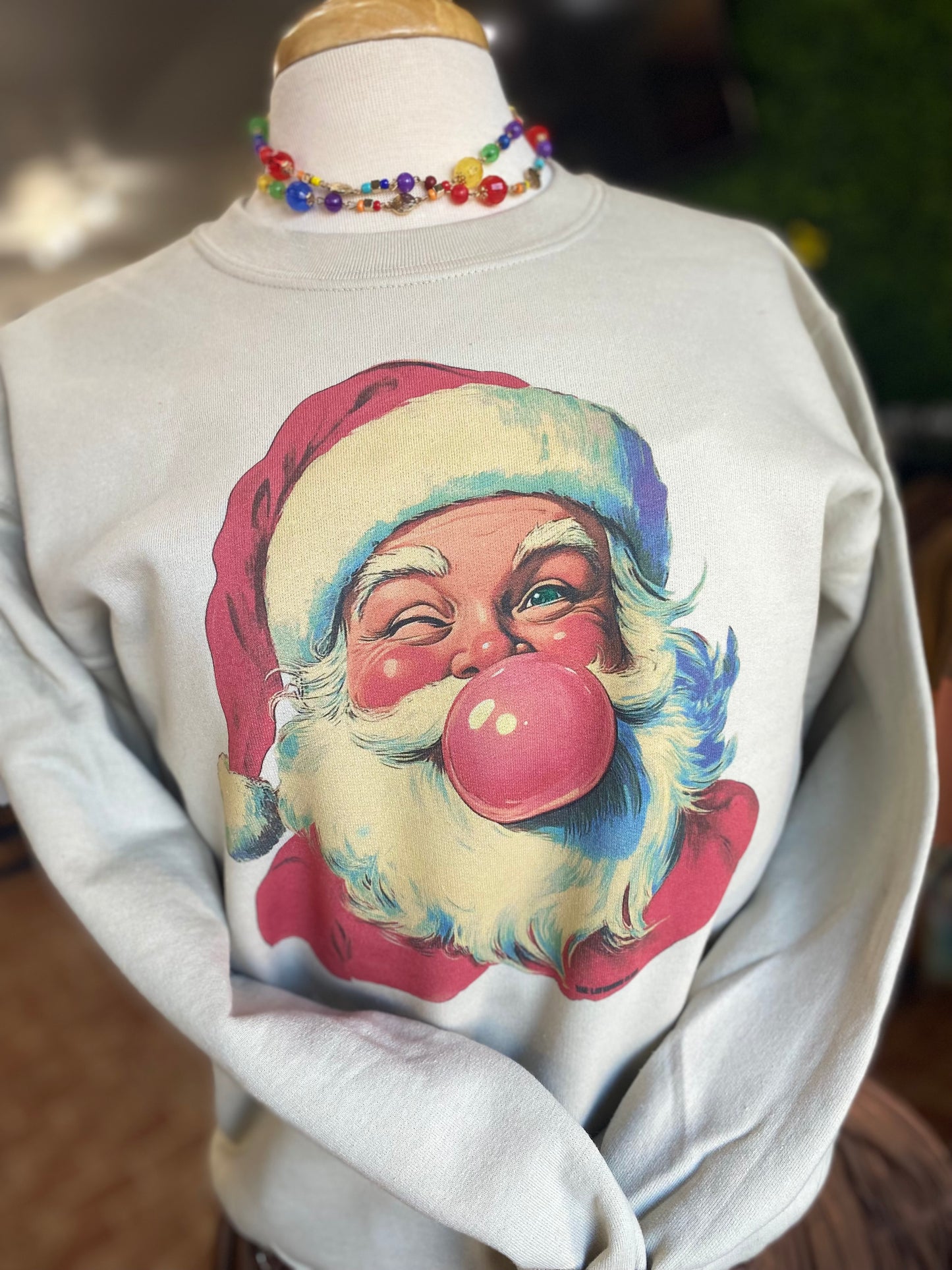 Vintage Bubblegum Santa Sweatshirt