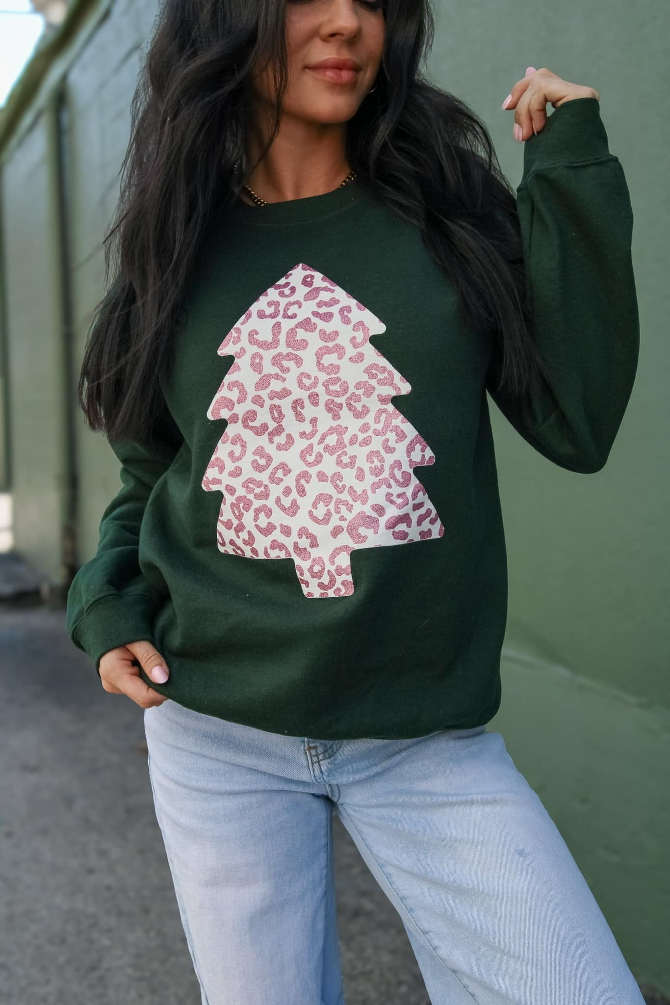 Christmas Tree Rose Gold Sweatshirt