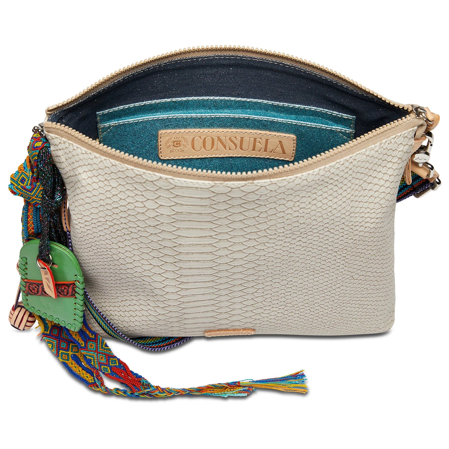 Consuela Downtown Crossbody Thunderbird Crema Snake