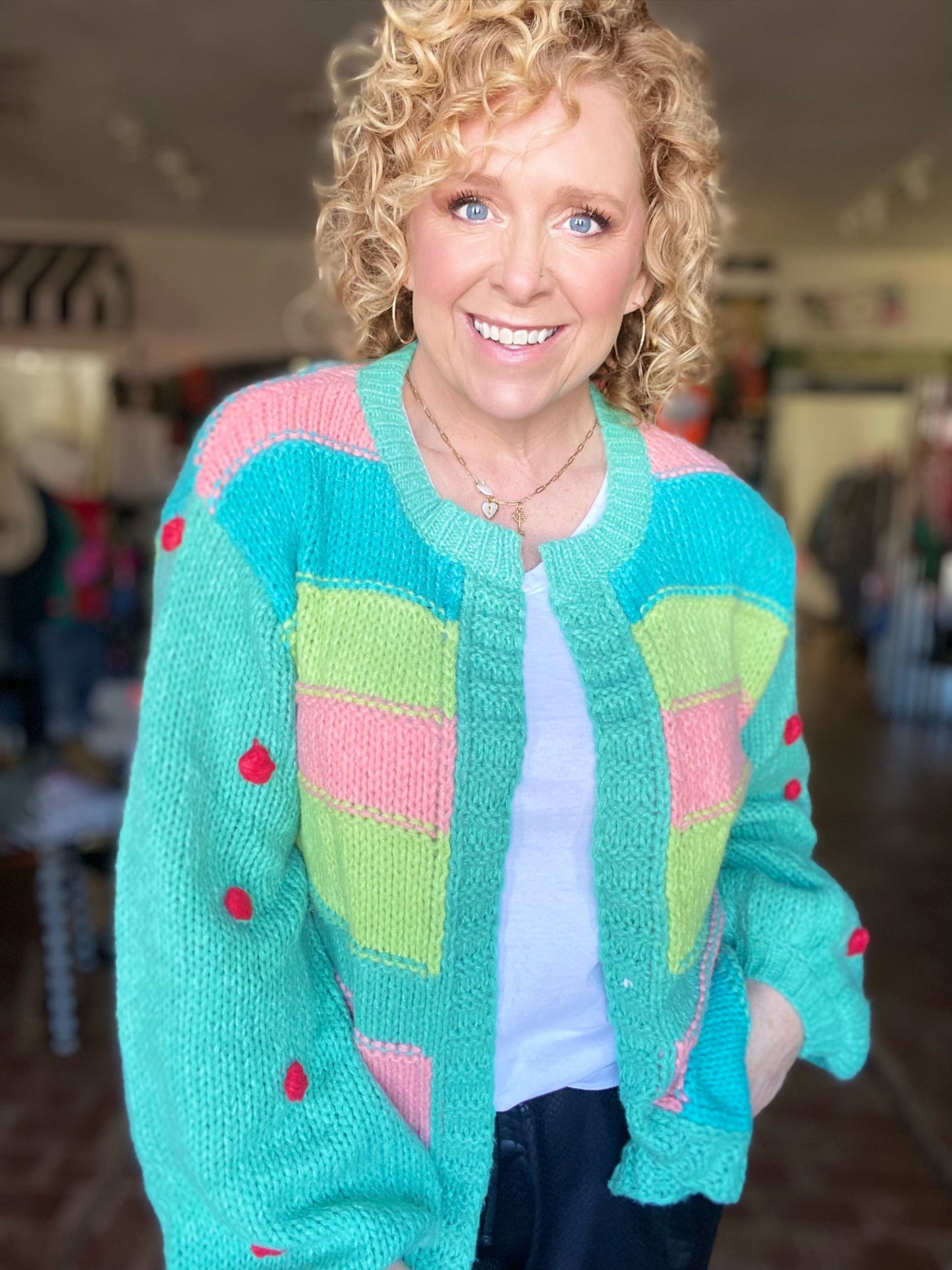 Granny Pom Pom Sweater