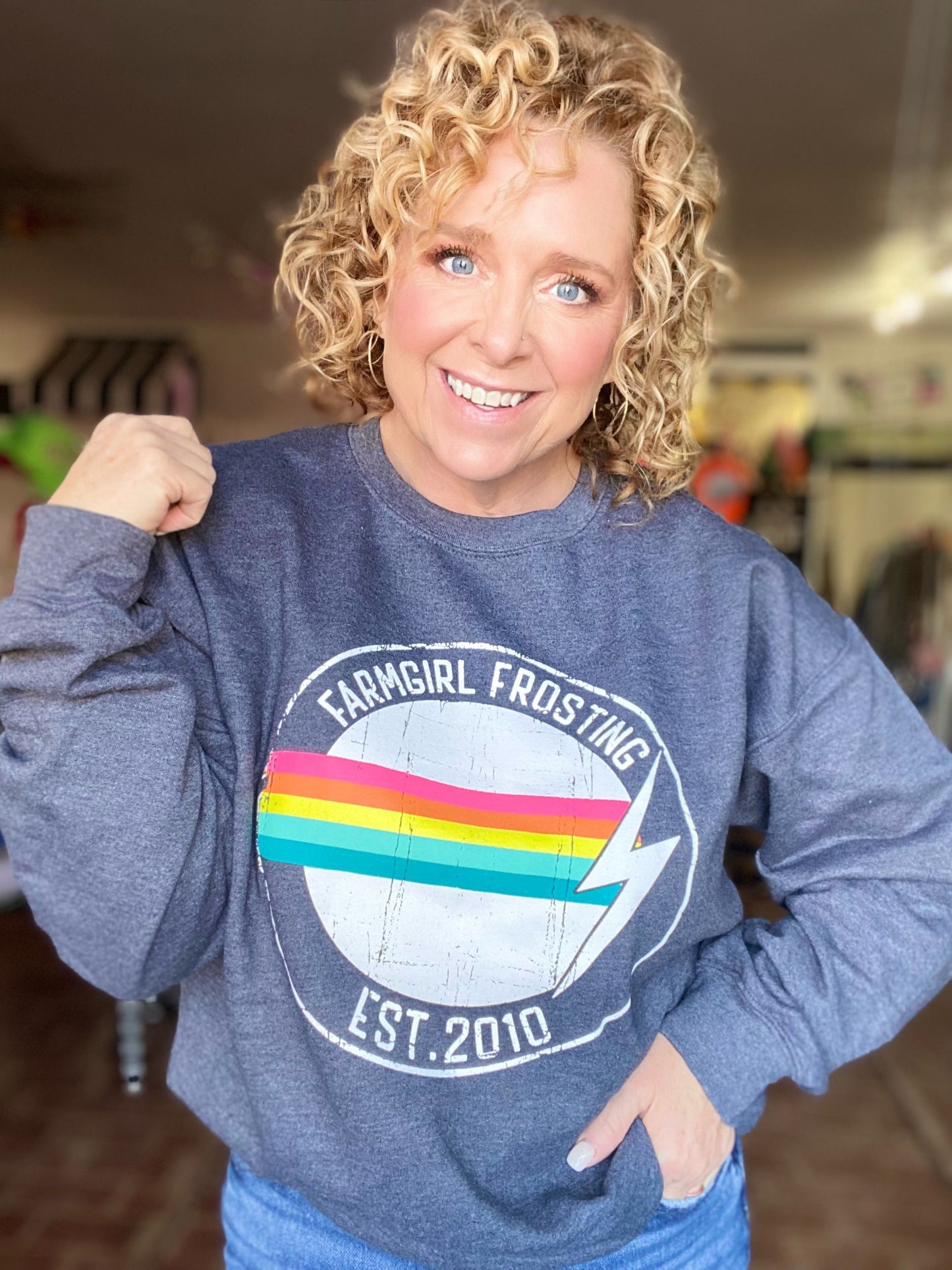 FarmGirl Frosting Bright Logo Sweatshirt