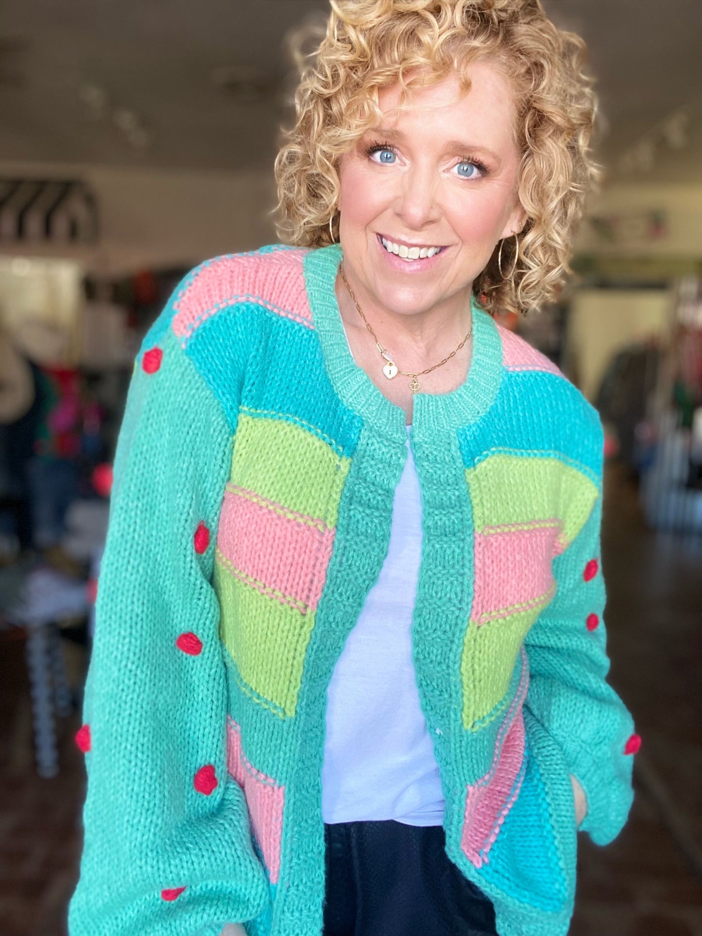 Granny Pom Pom Sweater