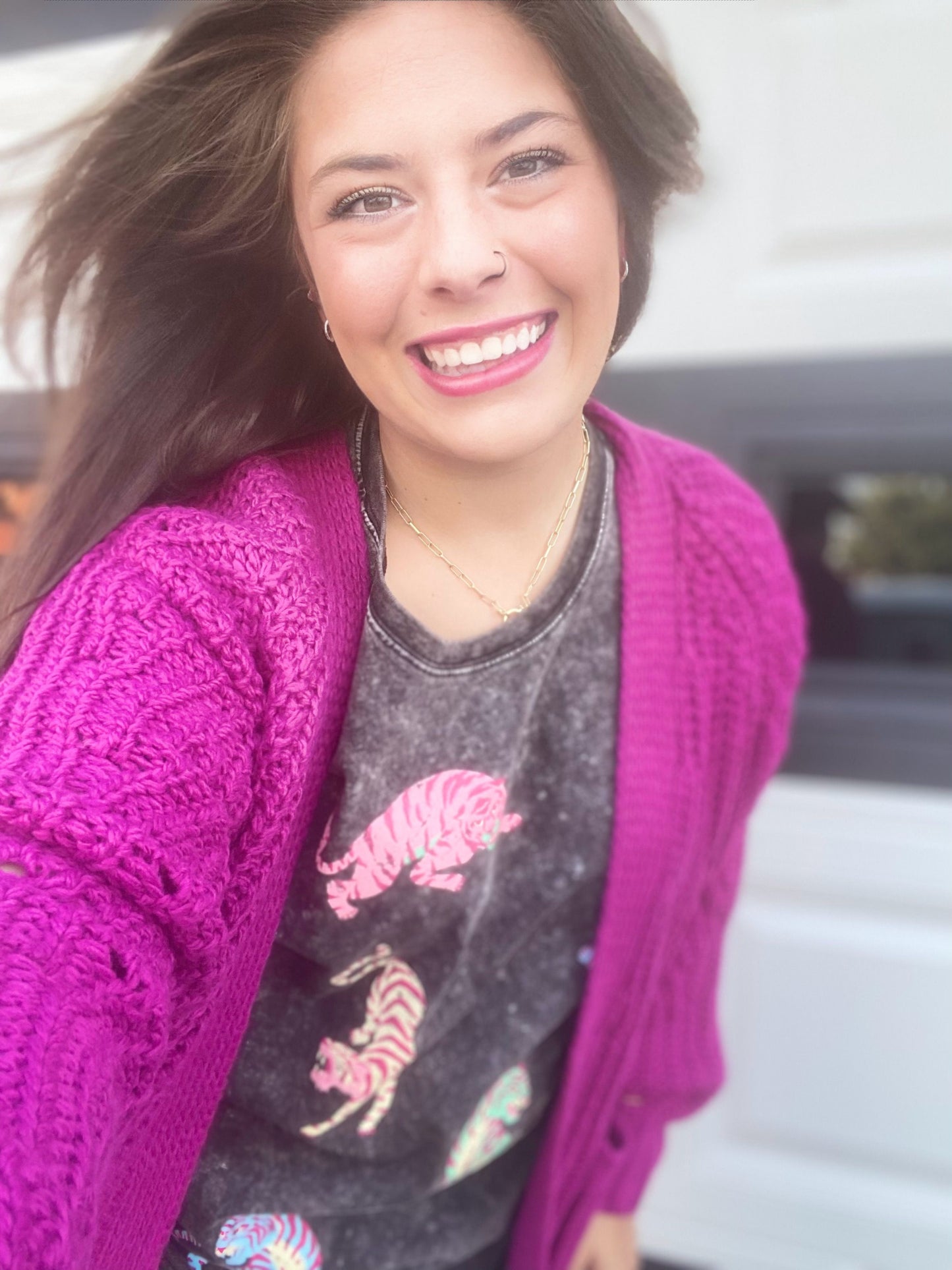 Dreamy Magenta Cardigan