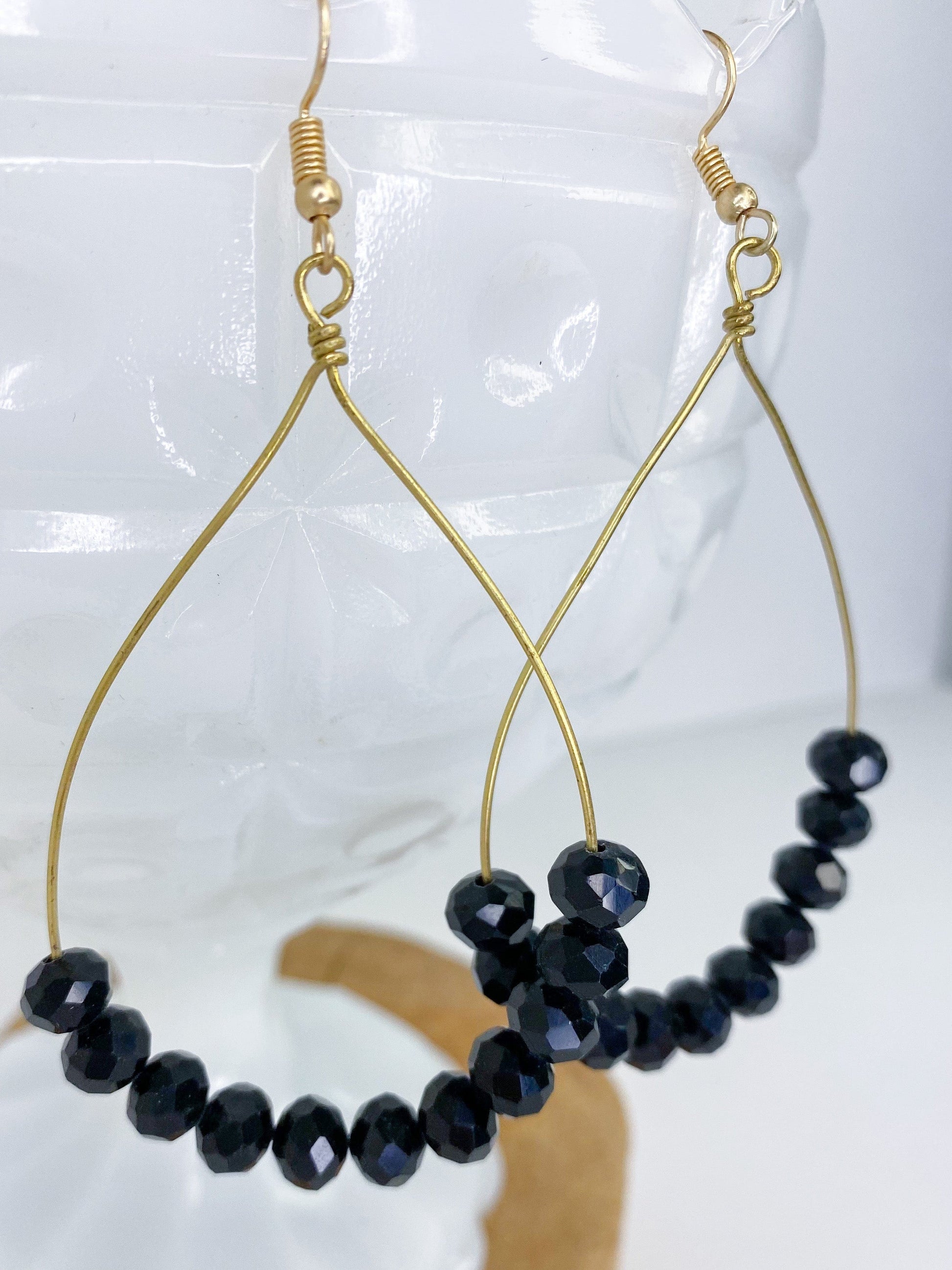 Earrings Black Gold Earring