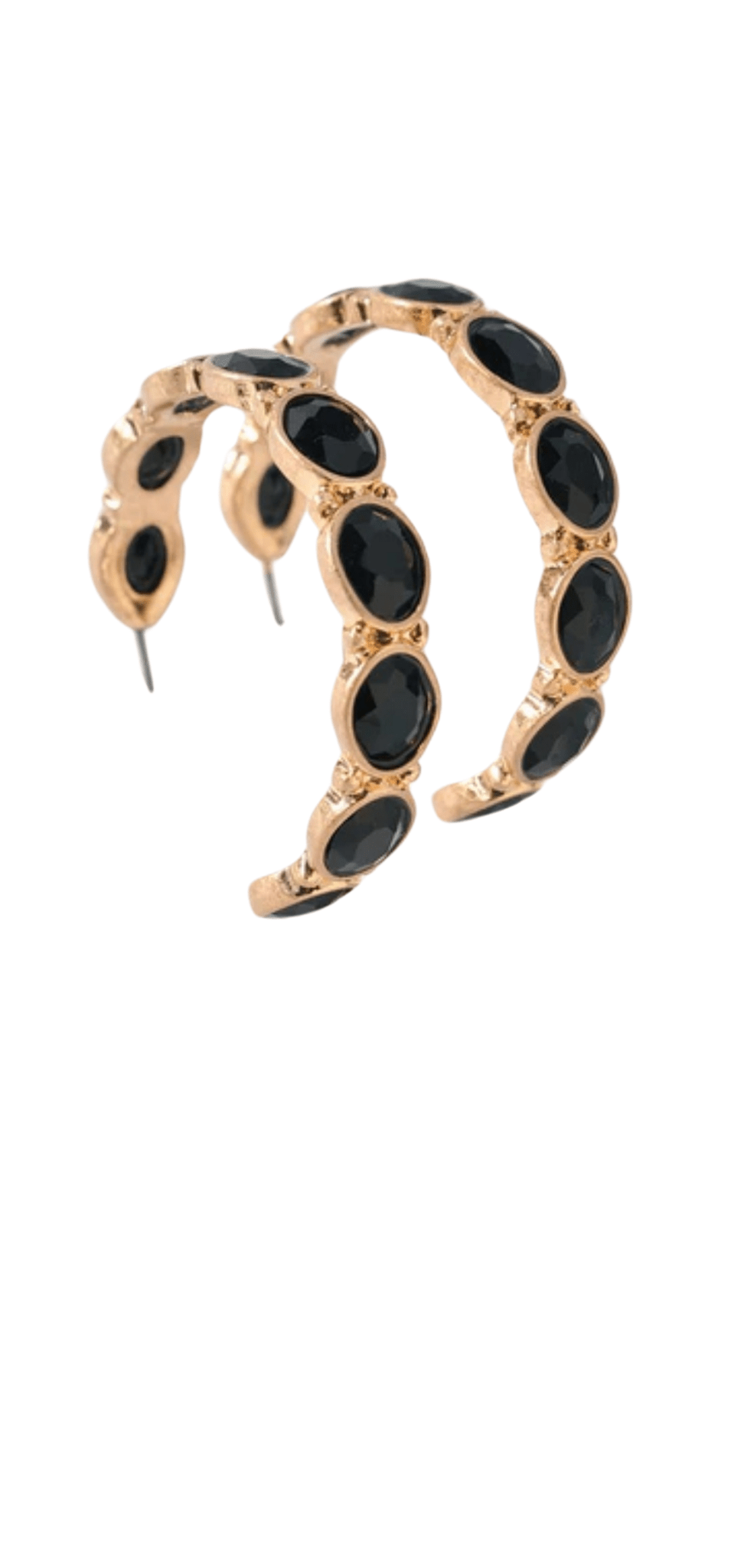 Earrings Chance Hoop-Black