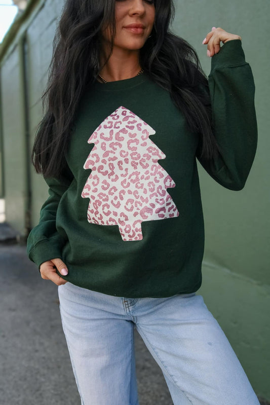 Graphic Tees Christmas Tree Rose Gold Sweatshirt