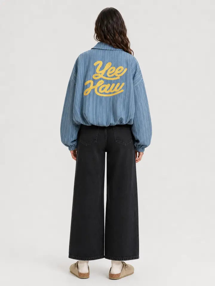 Stripe Denim Yeehaw Jacket