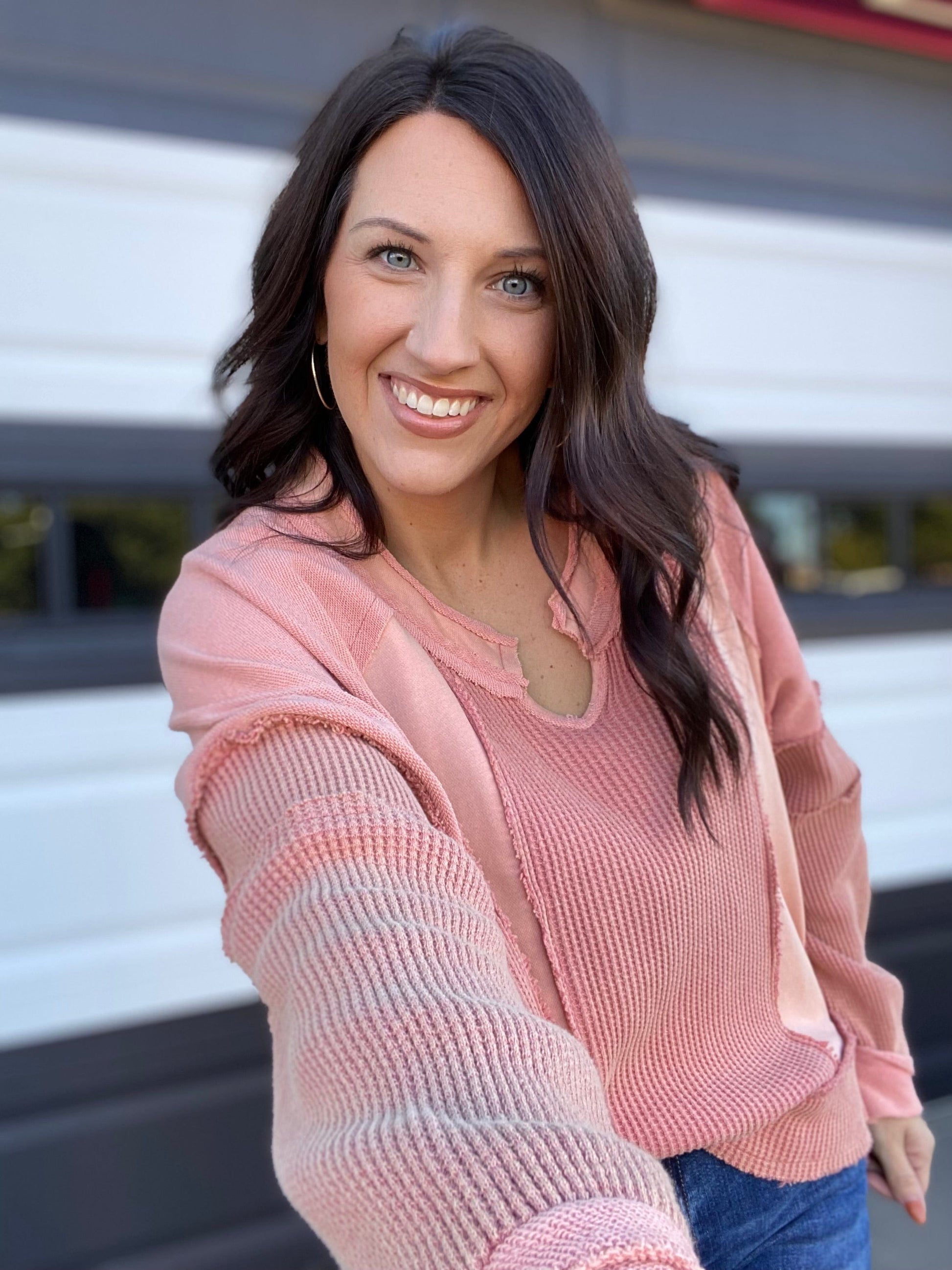 Outerwear Finlee Vneck Waffle Pullover