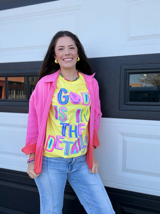 Graphic Tees God is in the Details Sunshine Tee
