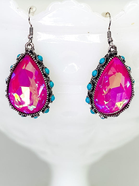 Earrings Gypsy Bling Earring- Fuchsia