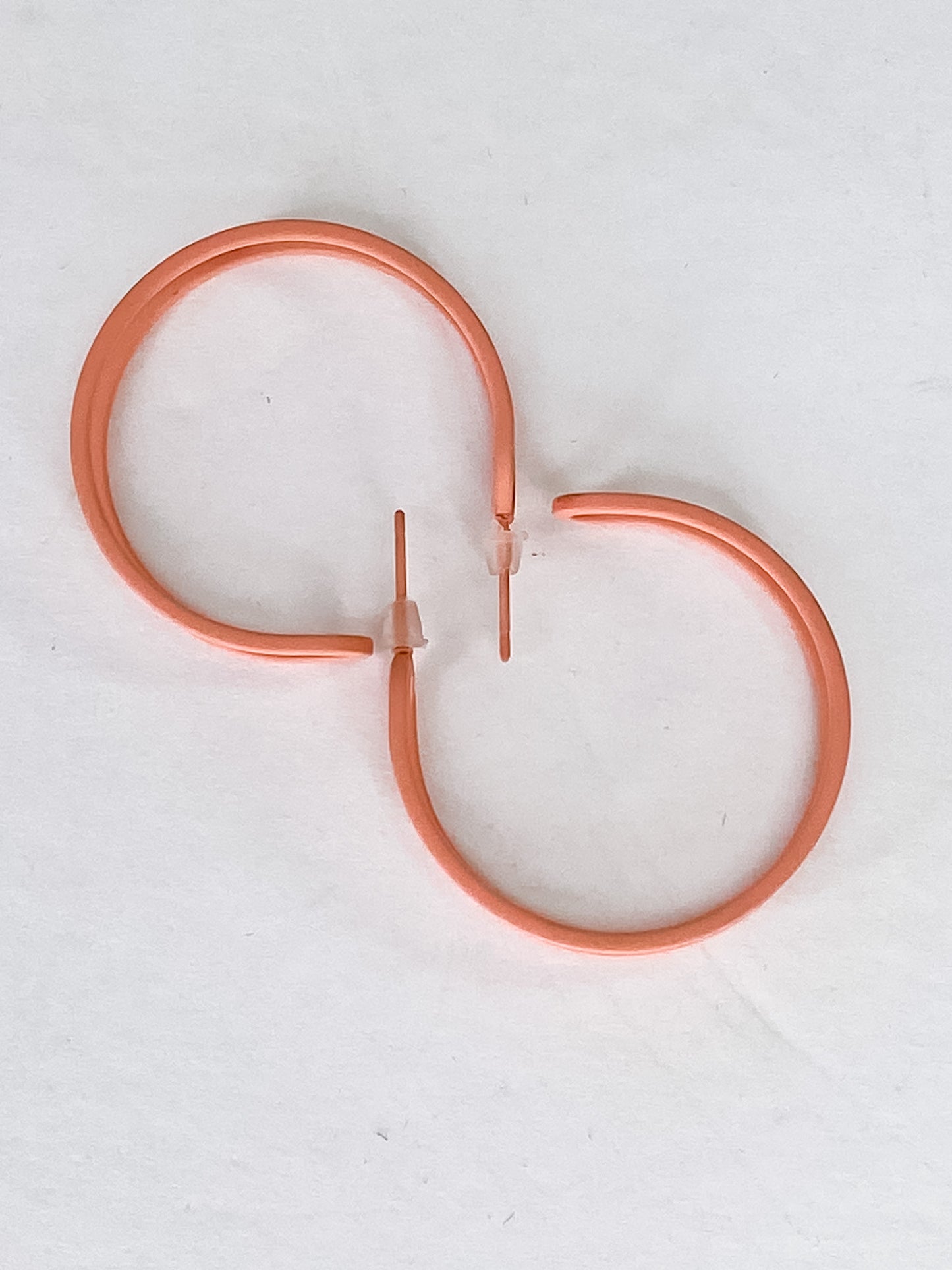 Matte Peachy Hoops