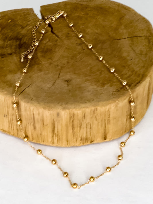 Baby Gold Bead Necklace