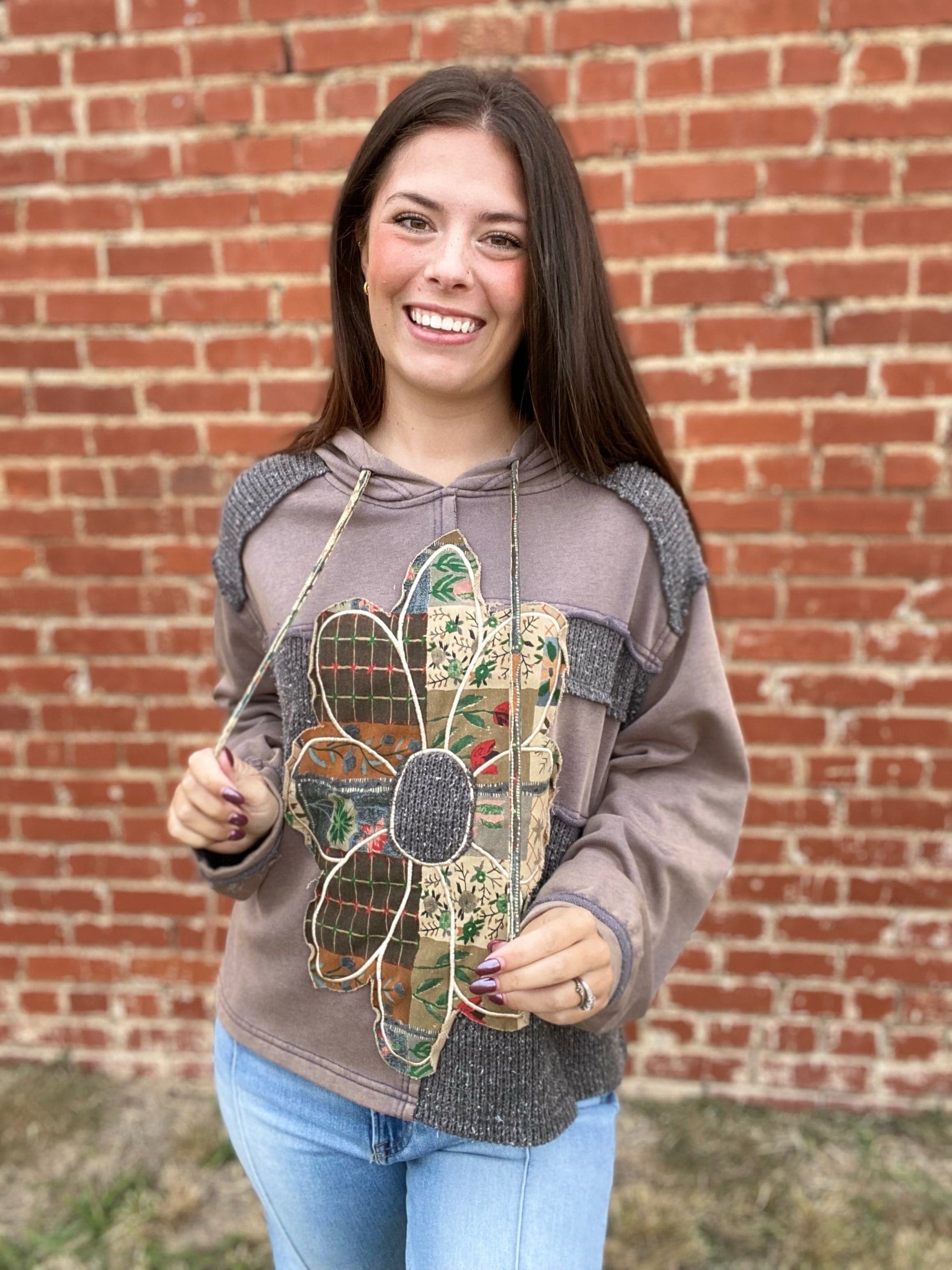 Outerwear Jayce Floral Sweater Hoodie