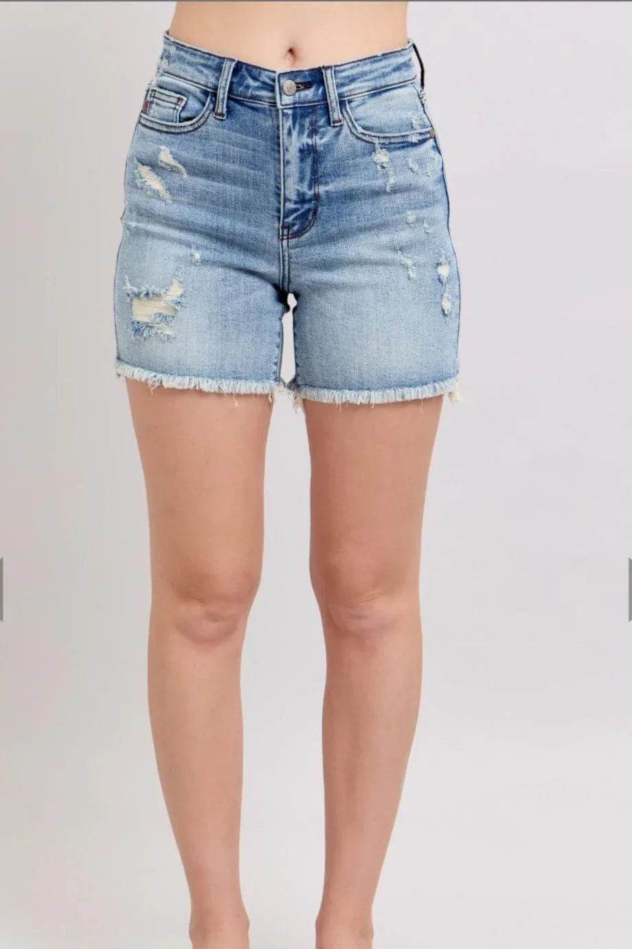 Bottoms Judy Blue High Rise Denim Short Distressed