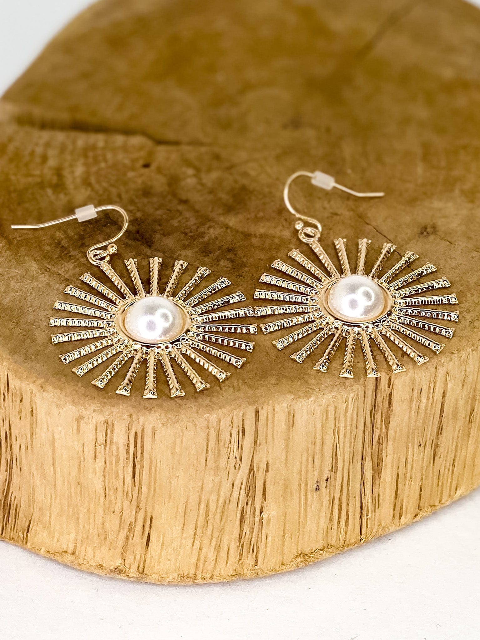 Earrings Pearl Sunburst Earring