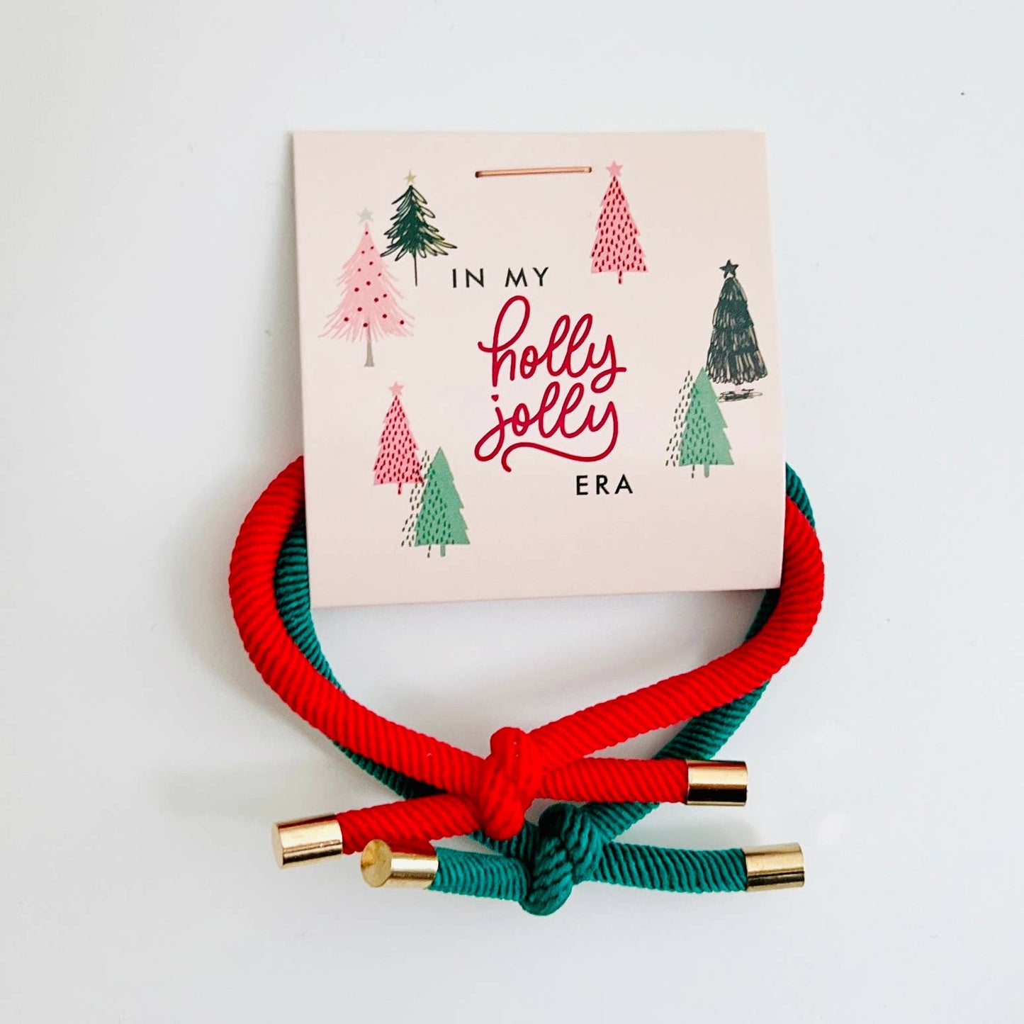 Accessories Holiday Christmas Hair Tie Red & Green