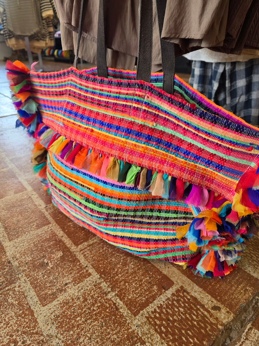 Bright Woven Tote