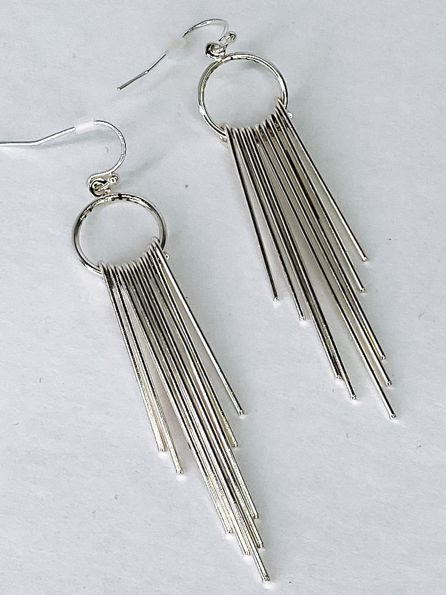 Earrings Spikey Circle Earrings-Silver