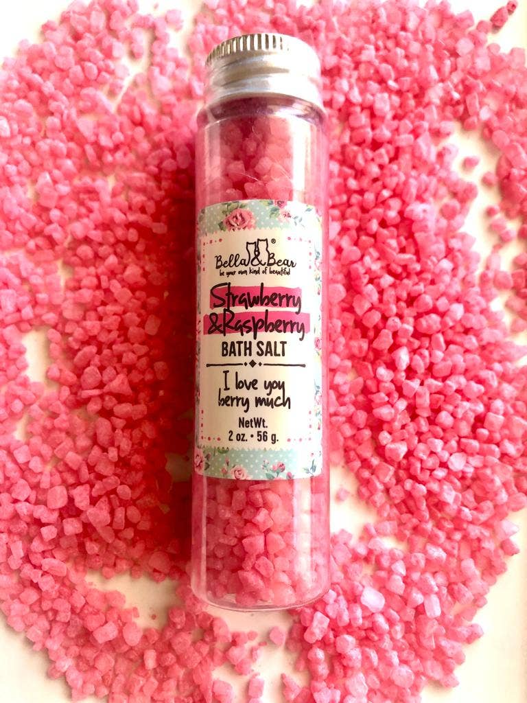 Beauty Mini Travel Bath Salts – Strawberry & Raspberry Strawberry & Raspberry