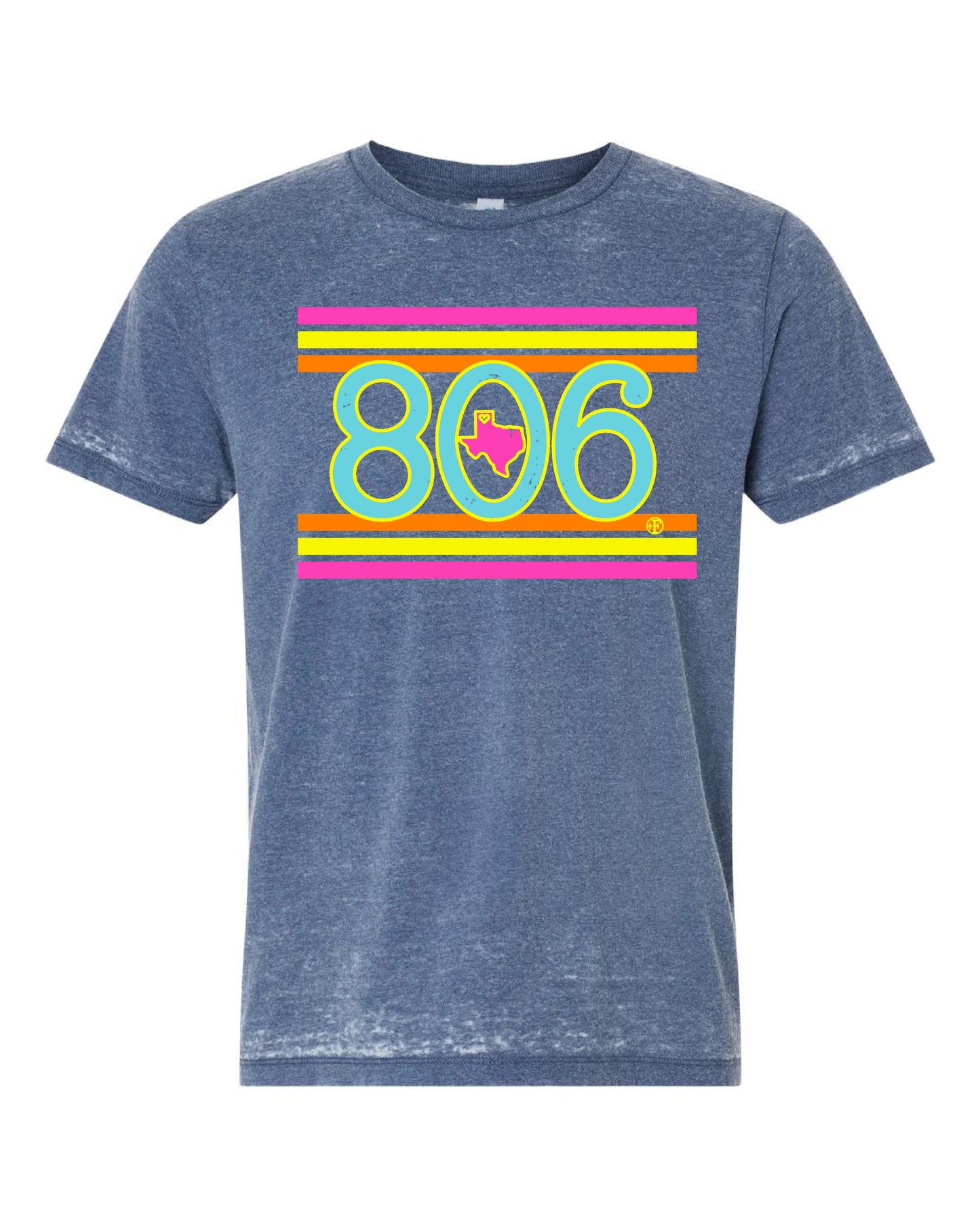 Bright Stripe 806 Tee Denim Acid Wash