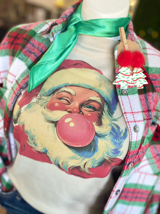apparel Vintage Bubblegum Santa Sweatshirt