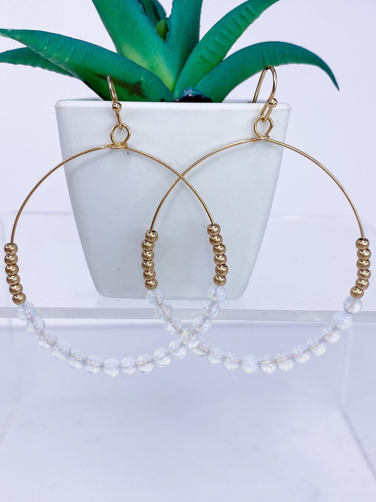 Earrings Jewelie Hoop Earring Clear