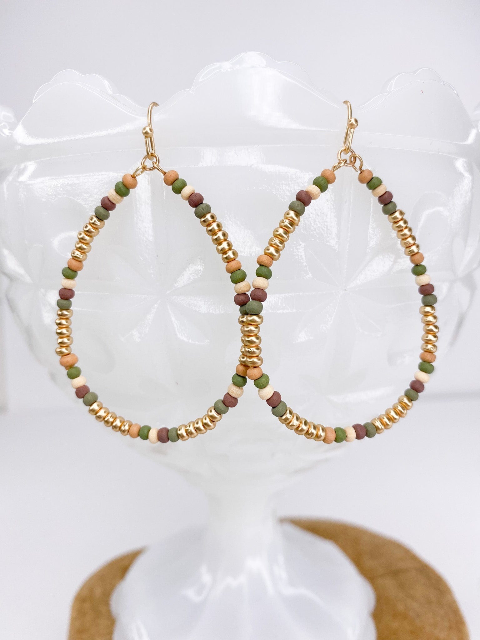 Earrings Earth Tone Tear Drop