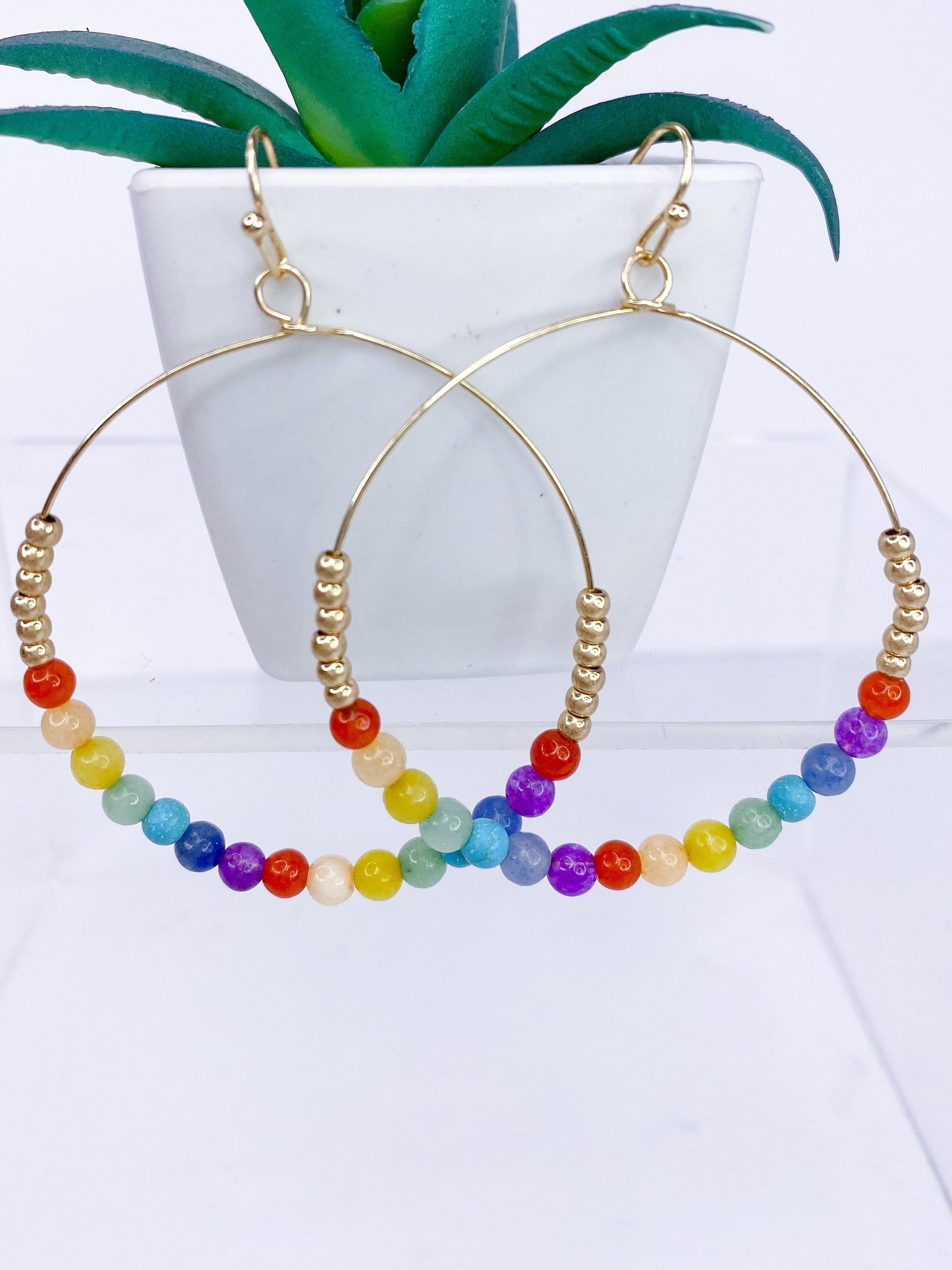 Earrings Jewelie Hoop Earring Multi