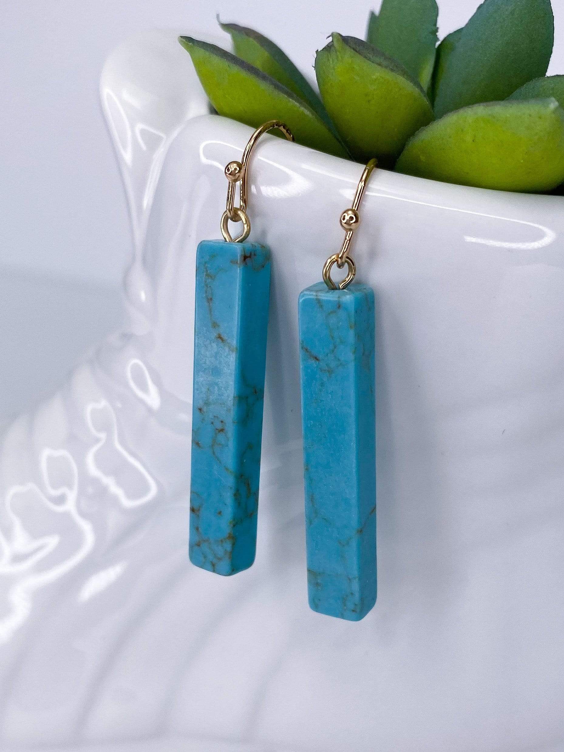 Earrings Bennett Bar Earring Turquoise